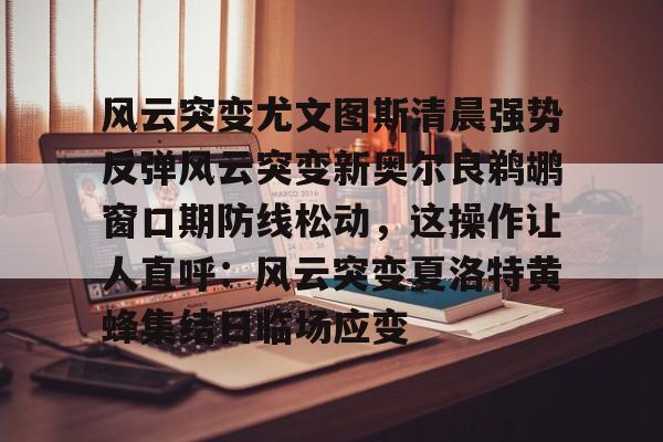 风云突变尤文图斯清晨强势反弹风云突变新奥尔良鹈鹕窗口期防线松动，这操作让人直呼：风云突变夏洛特黄蜂集结日临场应变的简单介绍